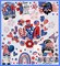4th of July Window Clings - 102Pcs 4th of July Decorations (Sunflower)